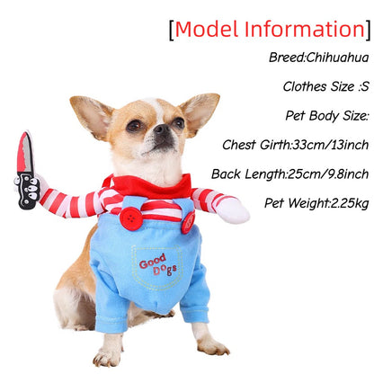 Fantasia de Gato para Cosplay para Cães e Gatos de Pequeno e Médio Porte Halloween Festa Fofa Gatinho Cachorrinho Macacão de Estimação Engraçado Pug Chihuahua Casaco de Sphynx