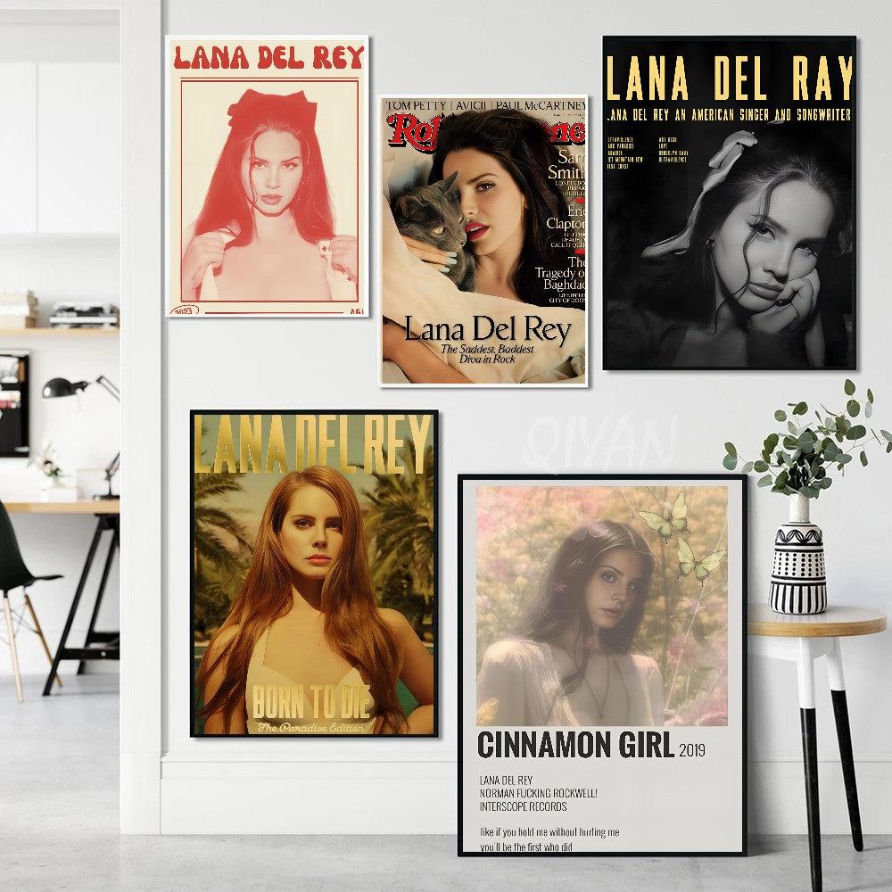 Singer Lana Del Rey Album Poster Poster Paper Print Home Living Room Bedroom Entrance Bar Cafe Art Painting Decoration