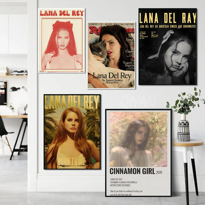 Singer Lana Del Rey Album Poster Poster Paper Print Home Living Room Bedroom Entrance Bar Cafe Art Painting Decoration