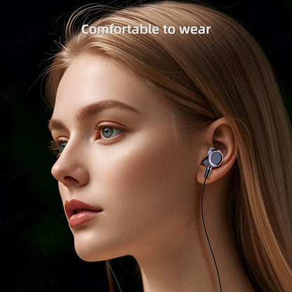 USB Type C Earbuds Metal Heavy Bass Earphones In Ear Noise Reduction 3.5mm Wired Headphones with Mic for Samsung Galaxy iPhone