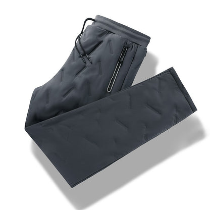 Calças masculinas de pluma outono e inverno novas acolchoadas e engrossadas para -20 graus ao ar livre calças de neve quentes masculinas à prova de vento calças Harem