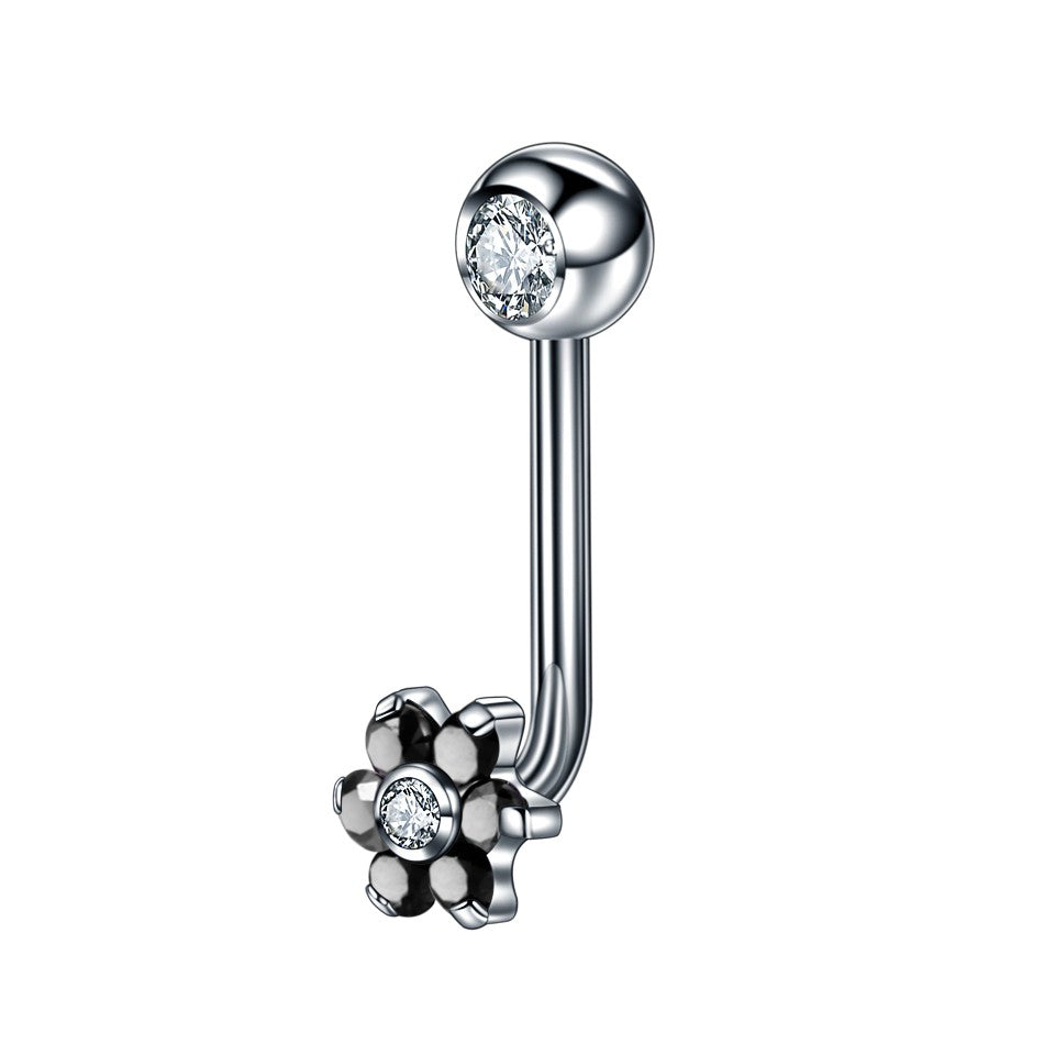 1PC Titânio Christina Vertical Hood Piercings Anéis de Lábio Flor Opala Sexy Piercings de Lábio Joias de Piercing de Sobrancelha VCH