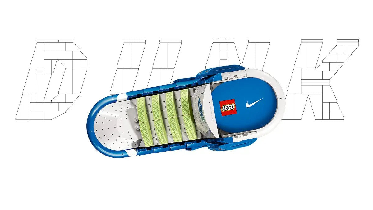 Conjunto LEGO® Nike Dunk X 43008 Blocos de Construção para Meninas, Meninos e Fãs de Esportes com 10+ Anos 1180 Peças Presente de Aniversário e Natal