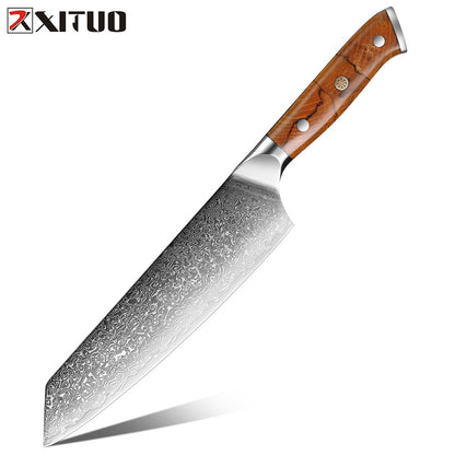 XITUO Damascus Aço Faca de Cozinha Conjunto 1-8 Pçs Faca Profissional Japonesa Faca de Chef Afiada Faca Santoku Faca de Corte Faca de Utilitário Faca de Trinchar