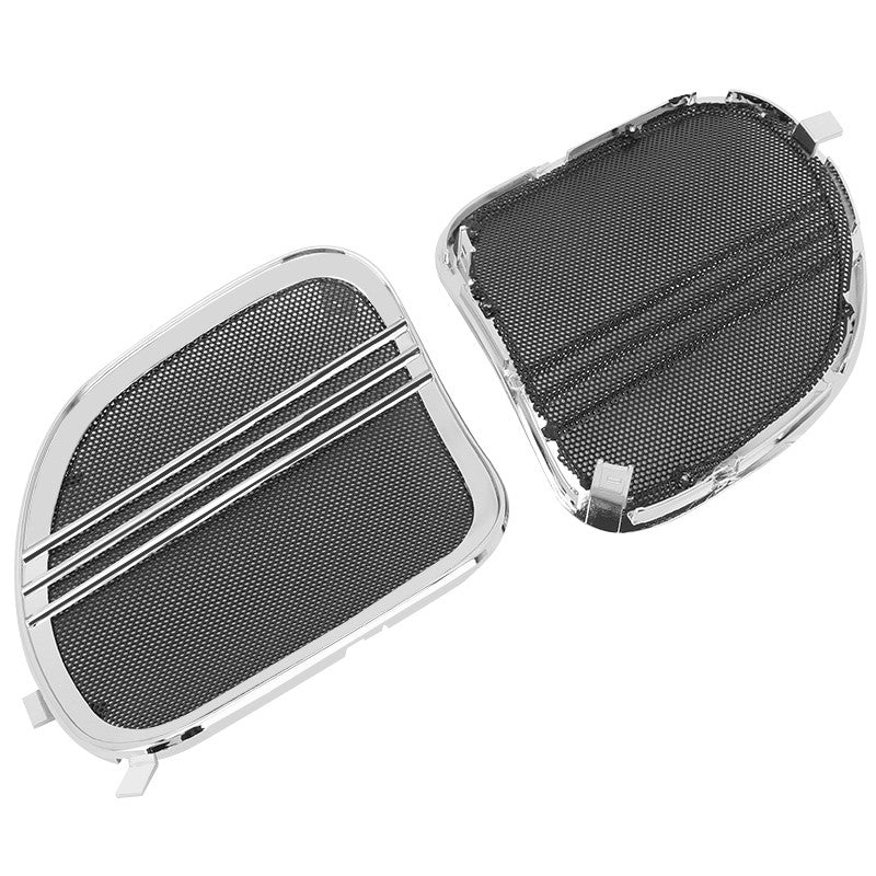 Grelhas da Tampa do Alto-Falante da Motocicleta Malha de Acabamento Tri-Line Preta Para Harley Touring Road Glide Limited FLTRK Special FLTRXS 2015-UP
