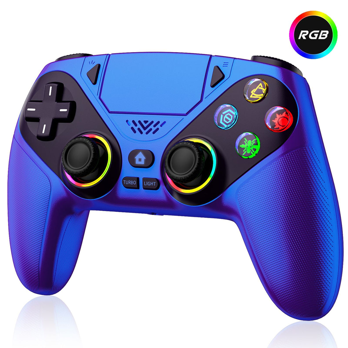 RGB Light Controller For PlayStation 5/PS5 Pro/Slim/PC Wireless Gamepad Marco/Turbo NO Drift Hall Effect Gaming Control Joystick