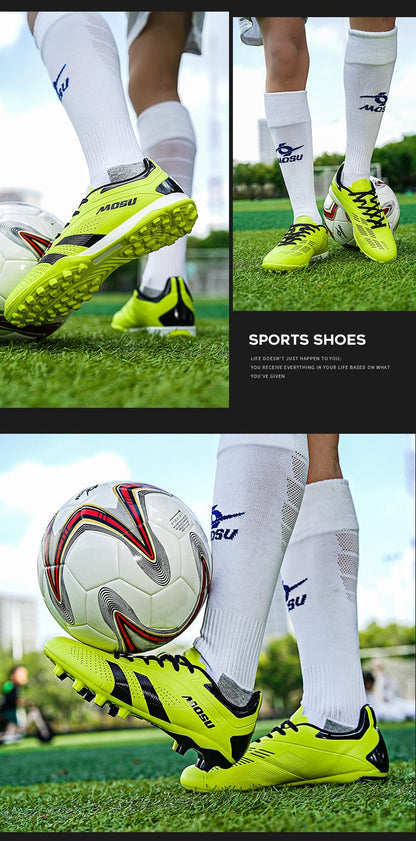 Men Original Football Shoes Professional Fast Soccer Shoes Society Cleats Low Cut Football Field Boots Sneaker Non-Slip Match