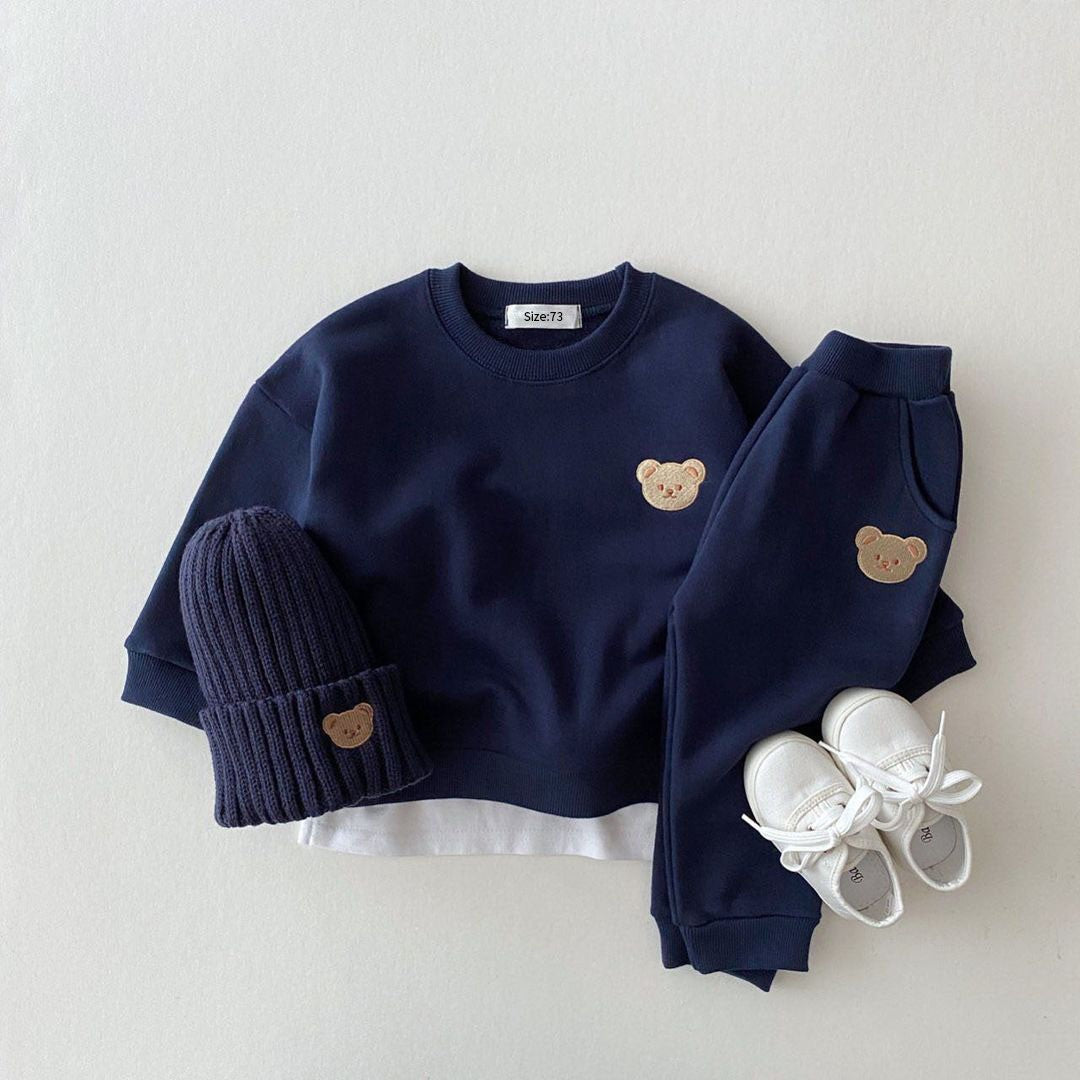 Conjuntos de roupas de bebê de uma peça para meninas recém-nascidas, macacão de manga comprida "Little Brother" para bebês meninos, conjunto de roupas para bebês meninos