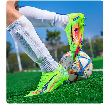 Soccer Shoes Men's Football Field Boots Grass Training Society Sports Soccer Cleats Without ShoeLaces Crampons De Football