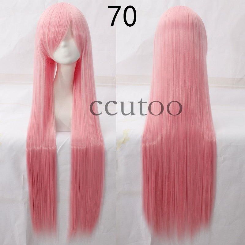 ccutoo 100cm Peruca de Cosplay Reta Sintética de Cabelo Longo de Alta Temperatura 82 Cores Disponíveis