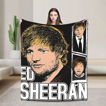 Manta de Viagem Ed Sheeran Cobertor de Lã para Decoração de Casa Macio Quente Colcha Personalizada de Qualidade Presente de Aniversário