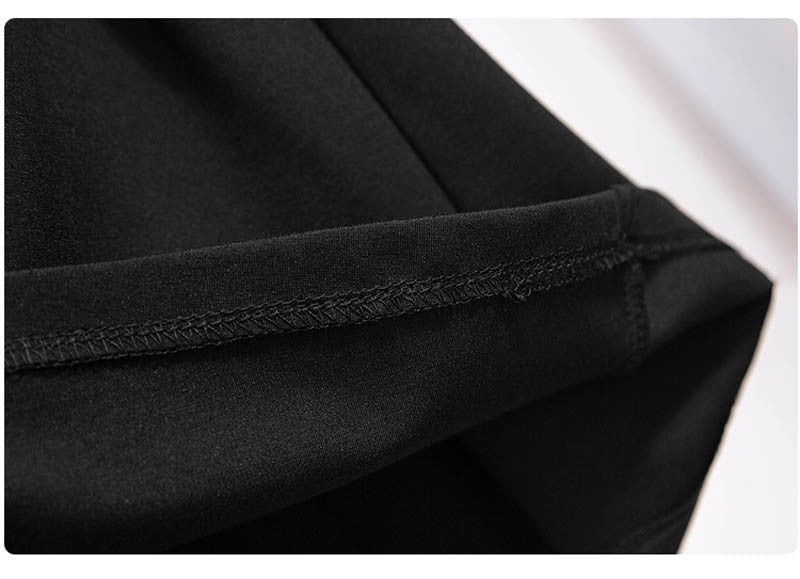 150Kg Plus Size Women's Autumn Loose Pleated A-Line Skirt 4XL 5XL 6XL 7XL 8XL 9XL Solid Elastic Waist Skirt Black