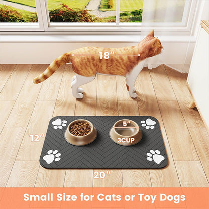 Jogo Americano para Cães e Gatos, Tapete Comedouro, Bebedouro, Alimentação para Cães e Gatos, Tapete de Secagem Rápida, Impermeável, Almofada para Comedouro de Animais de Estimação
