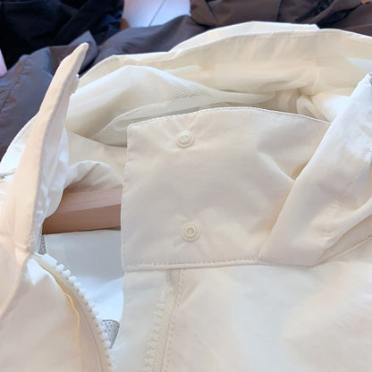 Mumaroho 2025 Autumn Winter Women Windbreaker Jacket Windproof Solid Long Sleeve Outdoor Sport Hooded Thin Coat Jacket For Women