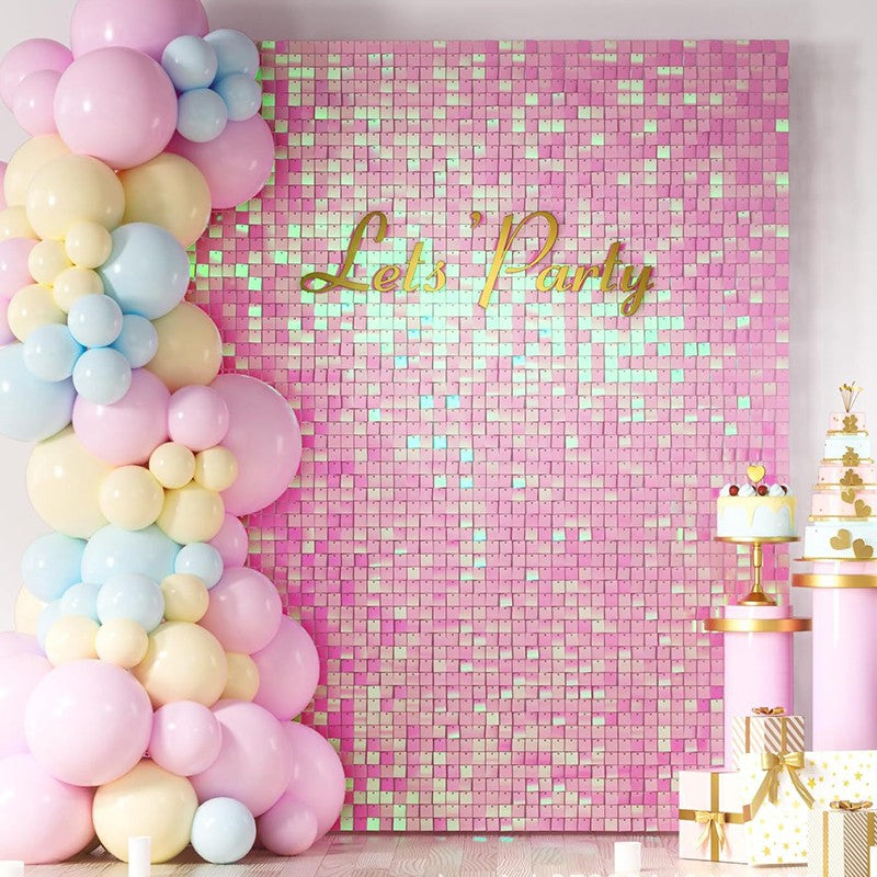 30Pcs/150x180cm Hot Shimmer Wall Panels Shaking Glitter with Wind Party Backdrop for Wedding Birthday Indoor Outdoor Sequin Wall