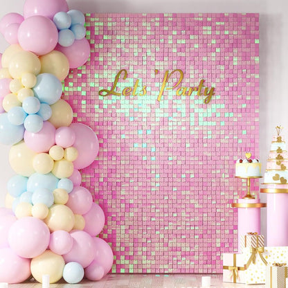 30Pcs/150x180cm Hot Shimmer Wall Panels Shaking Glitter with Wind Party Backdrop for Wedding Birthday Indoor Outdoor Sequin Wall