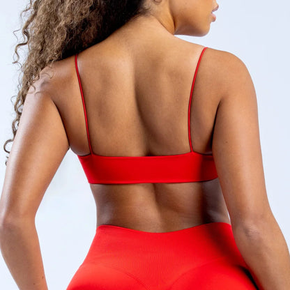 New Sports Seamless Spandex Strappy Bra Woman Fitness Elastic Breathable Breast Enhancement Leisure Sports Underwear