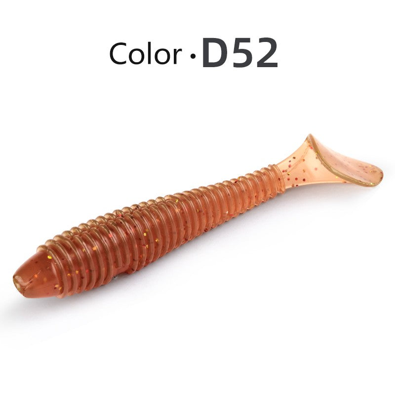 Iscas de Pesca MEREDITH Swing Impact FAT 75mm 85mm 180mm Iscas com Cauda de Remo Wobbler Isca Macia de Pesca para Baixo Isca de Silicone