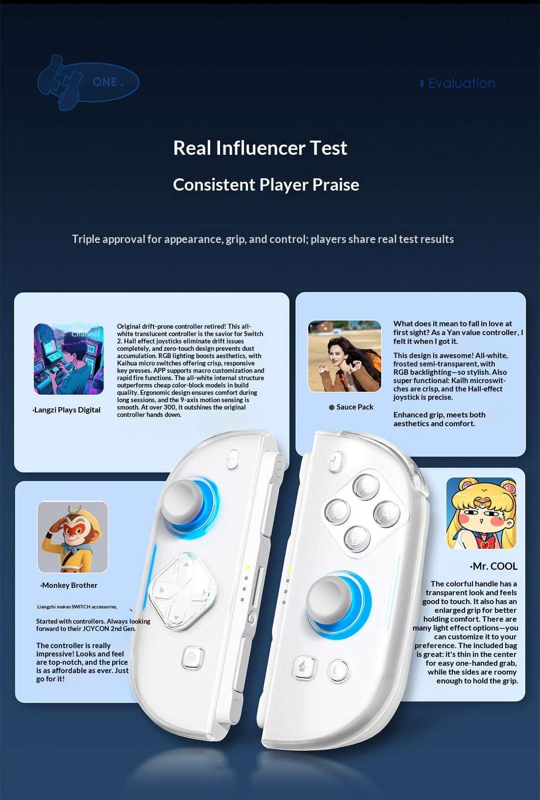 IINE Twin Lumina Wireless Joy-Con for Switch2 Bluetooth One-Tap Wake Up Console Micro Switch Buttons Hall Joystick Gamepad Gifts