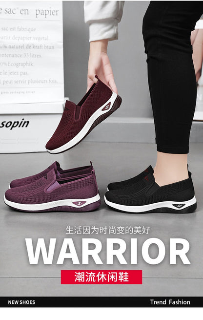 Women Casual Sports Shoes Breathable Lightweight Sneakers Anti-slip Flats Outdoor Running Walking Shoes Female Vulcanized Shoes