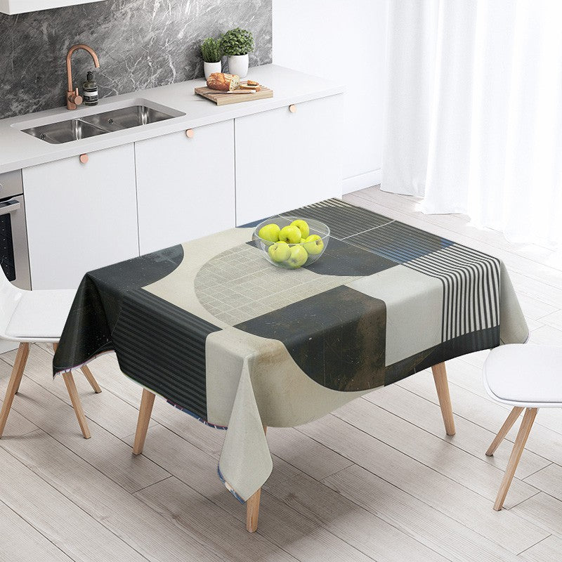 Abstract Geometric Tablecloth Waterproof Stain Resistant Party Decoration Restaurant Cafe Dining Table Tablecloths 140X200cm
