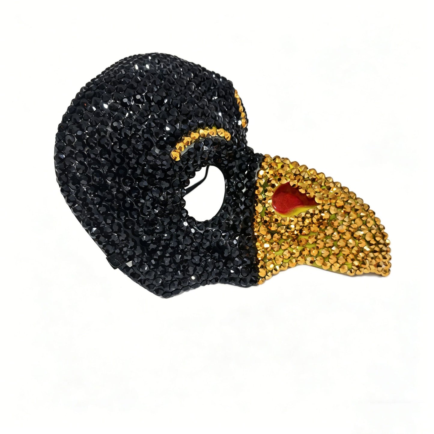 Steampunk Gothic Bird Beak Mask Full Rhinestone Craft Retro Venetian Style Halloween Masquerade Wedding Party Diamond Mask