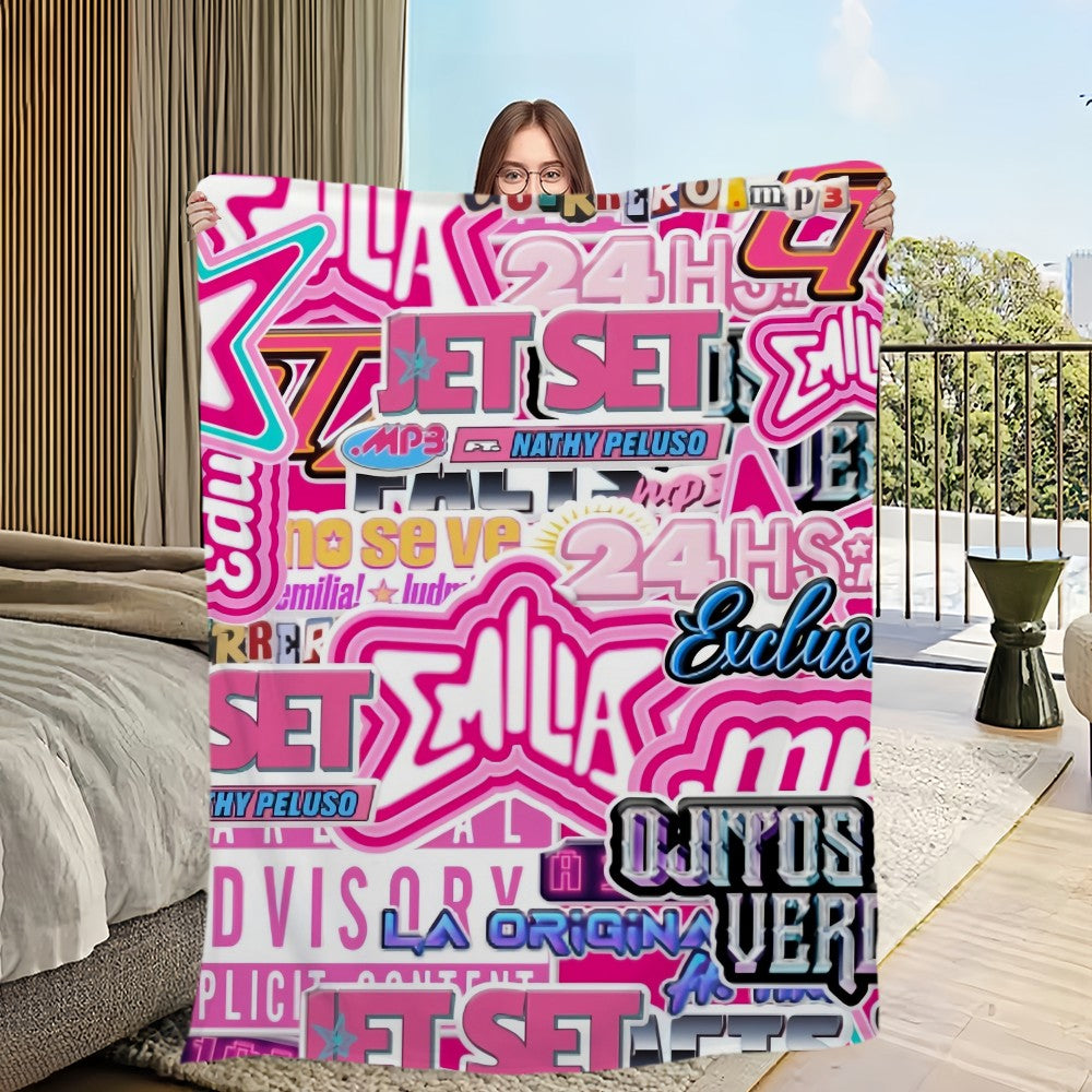 Singer E-Emilia Mernes Mp3 Music Blanket Skin friendly comfort warm soft plush blanket suitable sofa living room office bedroom