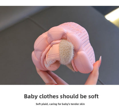 Waterproof Anti-Slip Kids Slippers Winter Warm Plush House Shoes for Boys Girls Indoor Outdoor Home Use