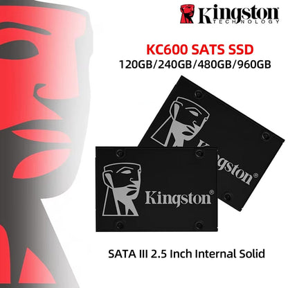 Kingston KC600 SSD 1TB 256GB 512GB 2TB SATA 3 2.5 polegadas Unidade de Estado Sólido Interna HDD Disco Rígido HD SSD 1024GB Desktop Notebook PC