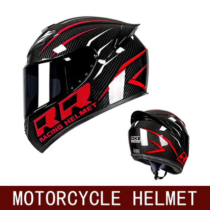 Capacete de motocicleta de inverno masculino e feminino quatro estações universal motocicleta capacete completo motocicleta retrô de cruzeiro bolinhas