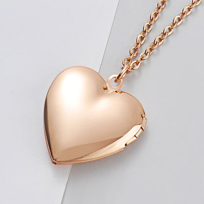 2 Peças/Lote Espelho Polido Aço Inoxidável Amor Coração Porta-Retrato 28.5*28.5mm DIY Pingente Colar Locket de Memória