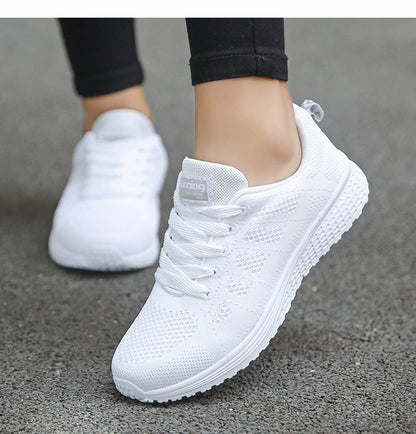 Women Casual Shoes Fashion Breathable Walking Mesh Flat Shoes Woman White Sneakers Women 2024 Tenis Feminino Female Shoes
