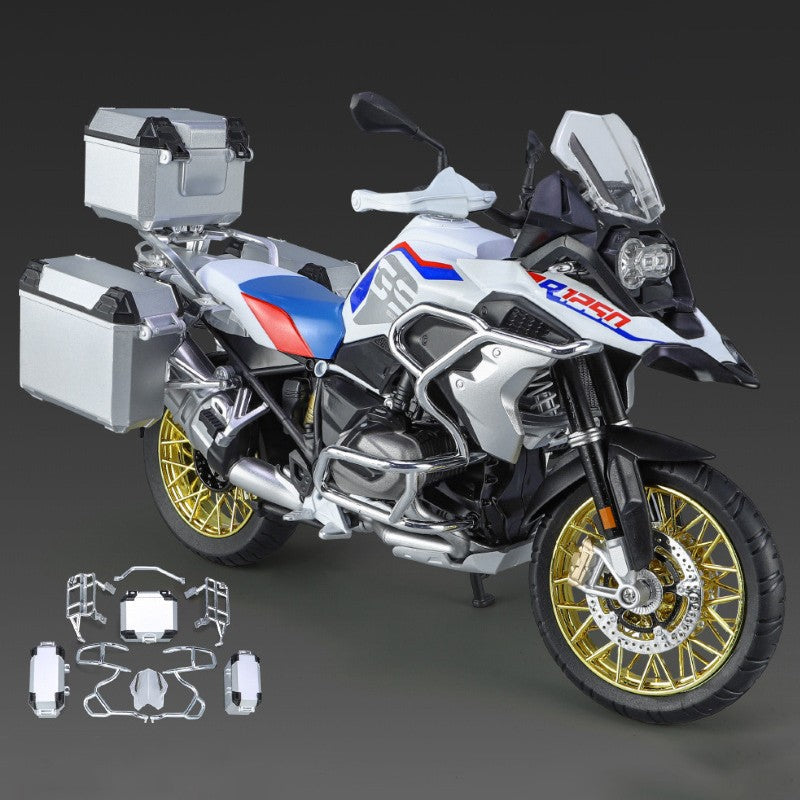 1/9 R1250 GS ADV Liga De Motocicleta De Corrida Diecasts Rua Esportes Motocicleta Modelo Simulação Com Luz Coleção Crianças Brinquedos Presente