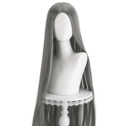 Peruca de Cosplay Longa Lisa Divisão Central Loiro Rosa Vermelho Roxo Resistente ao Calor Cabelo Sintético