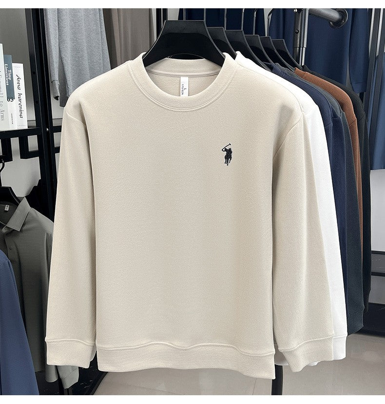 Luxury brand long sleeve T-shirt men's autumn Paul trendy exquisite pony embroidery pullover loose casual round neck sweatshirt
