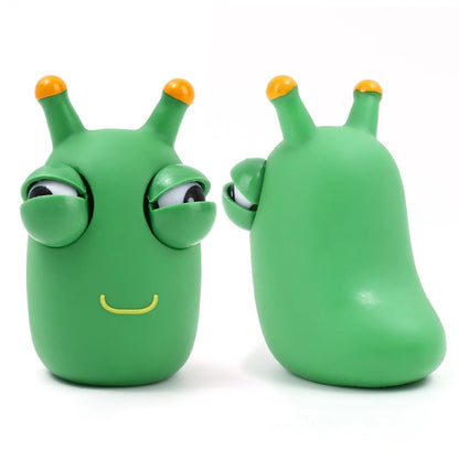 Funny Green Eye Caterpillar Pinch Toys Eyeball Burst Squeeze Toy Adult Kids Stress Relief Fidget Toy Creative Decompression Toy