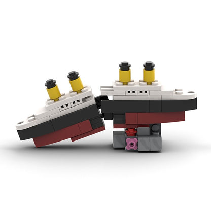 Titanic Parte ao Meio RMS Cruzeiro Naufragado Blocos de Montar Moc Navio Barco Modelo Plástico 3D DIY Barco a Vapor Presentes Brinquedos Infantis Filme da Cidade