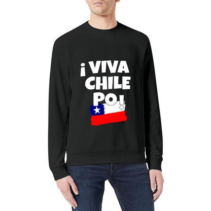 Viva Chile Po Artistic Design For Born In Chile Pullover korean clothes anime clothing men's winter sweater sweatshirt male