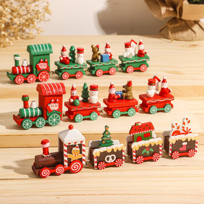 Wooden/Plastic Train Christmas Ornament Merry Christmas Decoration For Home 2025 Xmas Gifts Noel Natal Navidad New Year 2026