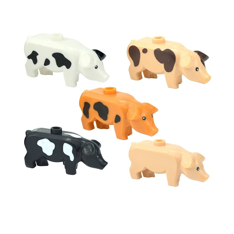 Creative DIY Model cute little Animal MOC Brick Building Blocks Pet Zoo Dog Duck Tortoise Penguin Cat Pig Bird Rabbit Toys