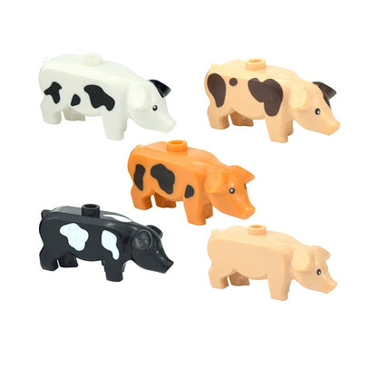 Creative DIY Model cute little Animal MOC Brick Building Blocks Pet Zoo Dog Duck Tortoise Penguin Cat Pig Bird Rabbit Toys