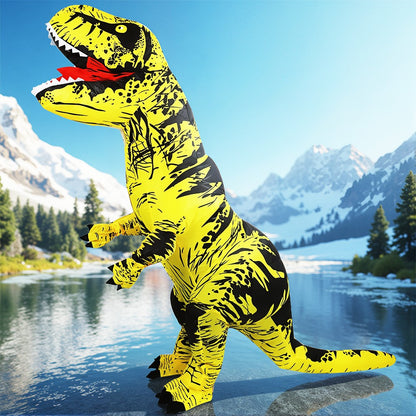 New T-Rex Skeleton Dinosaur Inflatable Costume Mascot for Adult Purim Carnival Halloween Party Cosplay Costumes Fancy Dress Suit