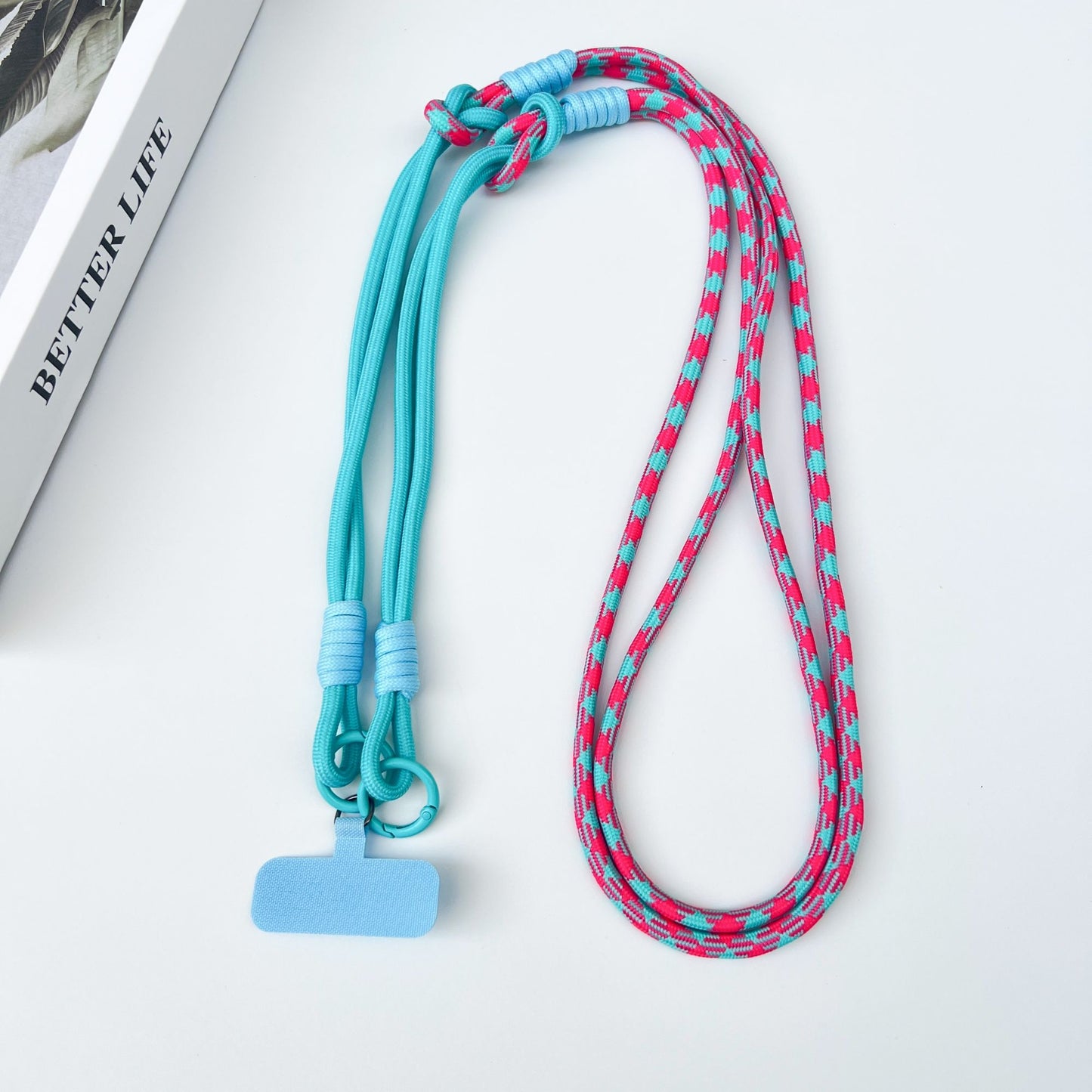 Personalized Trend Double Color Mobile Phone Universal Lanyard Diagonal Span Long Rope Shoulder Strap Rope Fashion Safety Rope