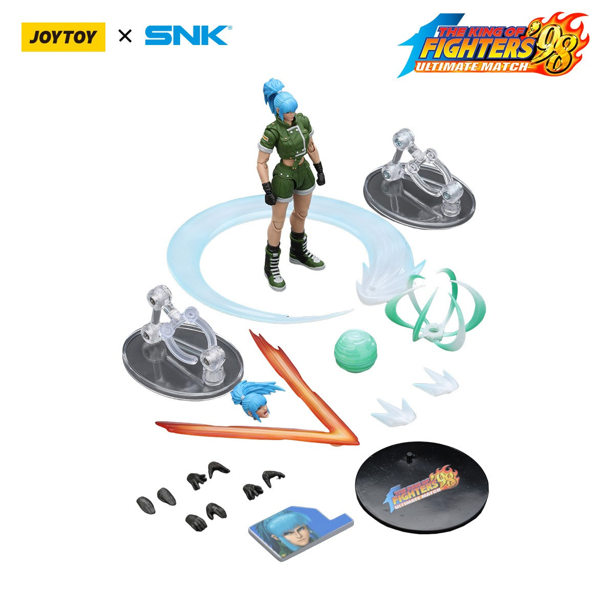 Warhammer SNK 1/18 Action Figures KOF 98UM Ikari Warriors Team Leona Heidern Ralf Jones Clark Still Stage Base-Japan Street