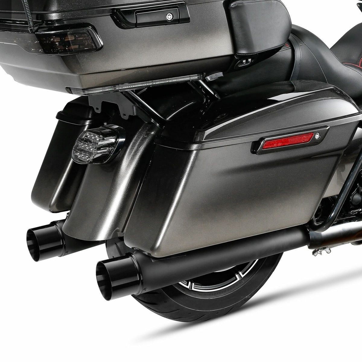 Motorcycle 4' Exhaust Pipes For Harley Touring Road King Models With Dual Exhaust 1995-2016 2015 2014 2013 2012 11 Black/Chrome
