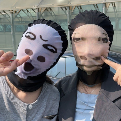 New Realistic 3D Face Mask for Role Play Elastic Mesh Mask Masquerade Costumes UV Protection Balaclava Party Supplies