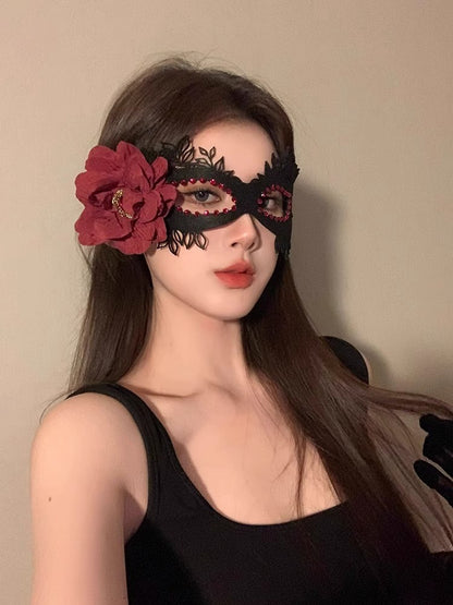 Halloween Black Half Face Mask Girl Eye Mask Lace Mask Party Masquerade Party Dress Up