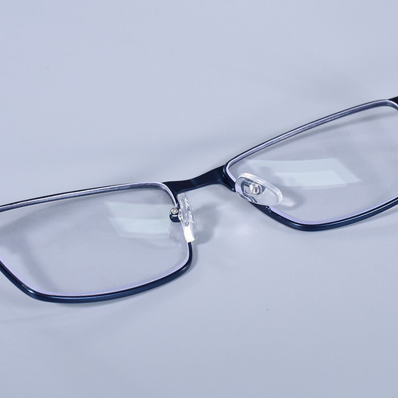Homens Quadrados Metal Armação Grande Leitura Dobradiça de Mola Óculos de Presbiopia Bloqueio de Luz Azul Proteção Ocular Óculos +75+125+175+4