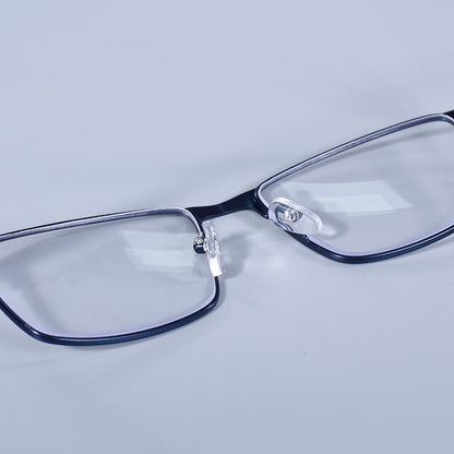 Homens Quadrados Metal Armação Grande Leitura Dobradiça de Mola Óculos de Presbiopia Bloqueio de Luz Azul Proteção Ocular Óculos +75+125+175+4