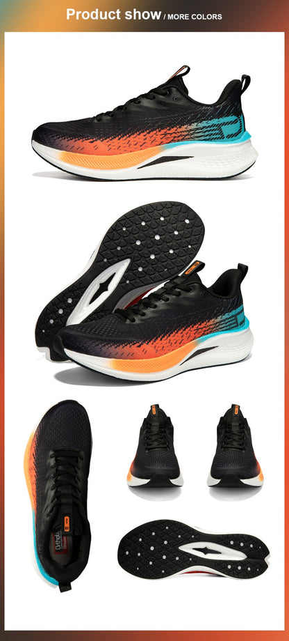 Baasploa Men Jogging Sports Shoes Carbon Plate Professional Cushioning Sneakers Male Outdoor Breathable Non Slip Running Shoes